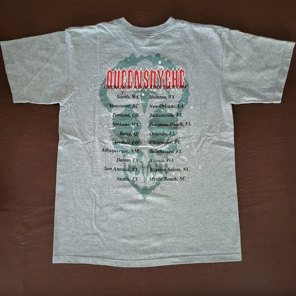 Vintage Queensryche "Operation: Mindcrime" Tour 2004 Double Sided T Shirt Gray - Picture 6 of 6
